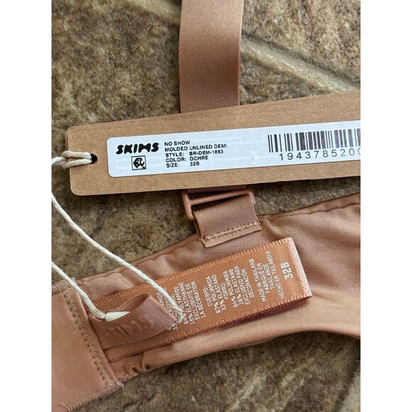 Skims No Show Unlined Demi Bra Ochre Size 32B - Picture 10 of 10